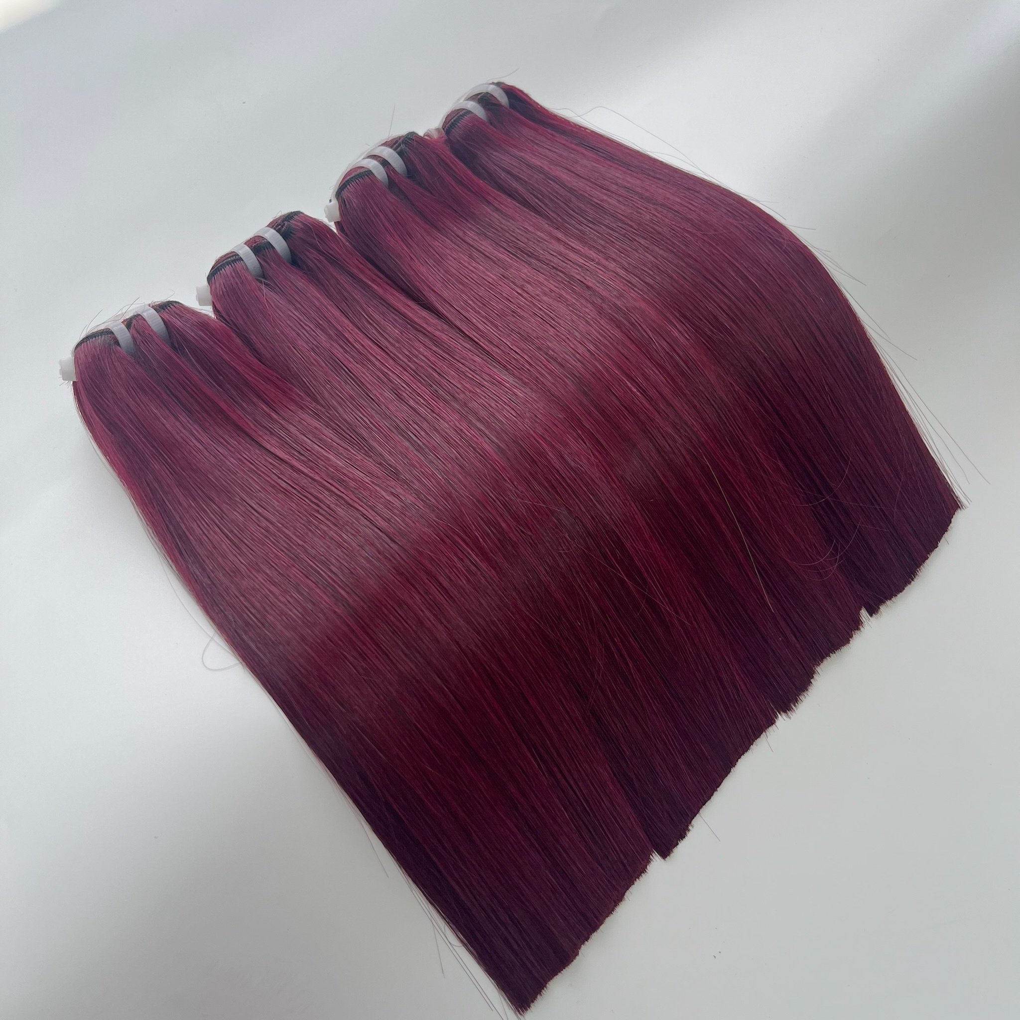 Beautiful Unprocessed Raw Hair Hot Burgundy Bone Straight Hair Wigs, Human Hair Extension, Bundle Hair Vendors, Human Hair