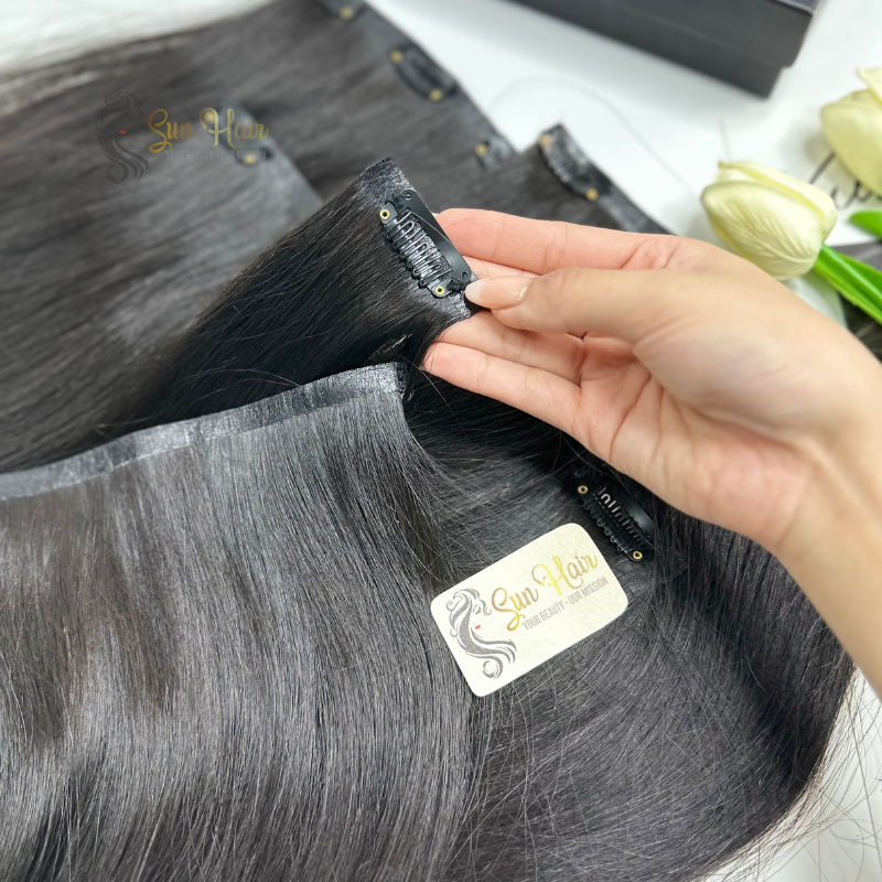 Wholesale Hot Trending Unprocessed Raw Cuticle Aligned Clip in Hair 100% Vietnamese Human Hair Extensions