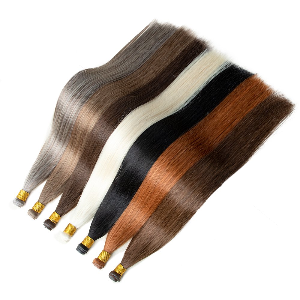 Russian virgin remy cuticle aligned hair genius weft 100grams a set grade 12A russian hair extensions genius weft