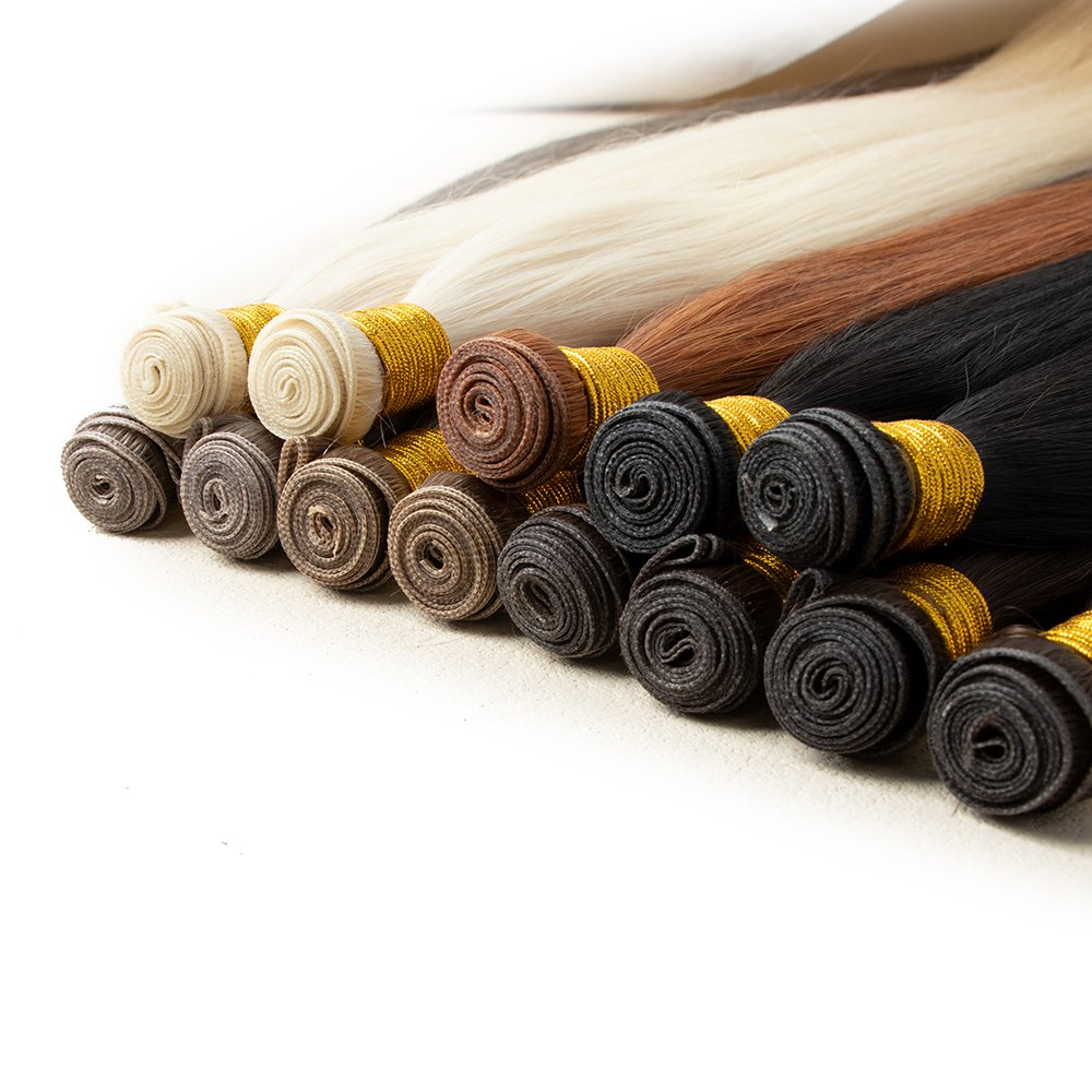 Russian virgin remy cuticle aligned hair genius weft 100grams a set grade 12A russian hair extensions genius weft