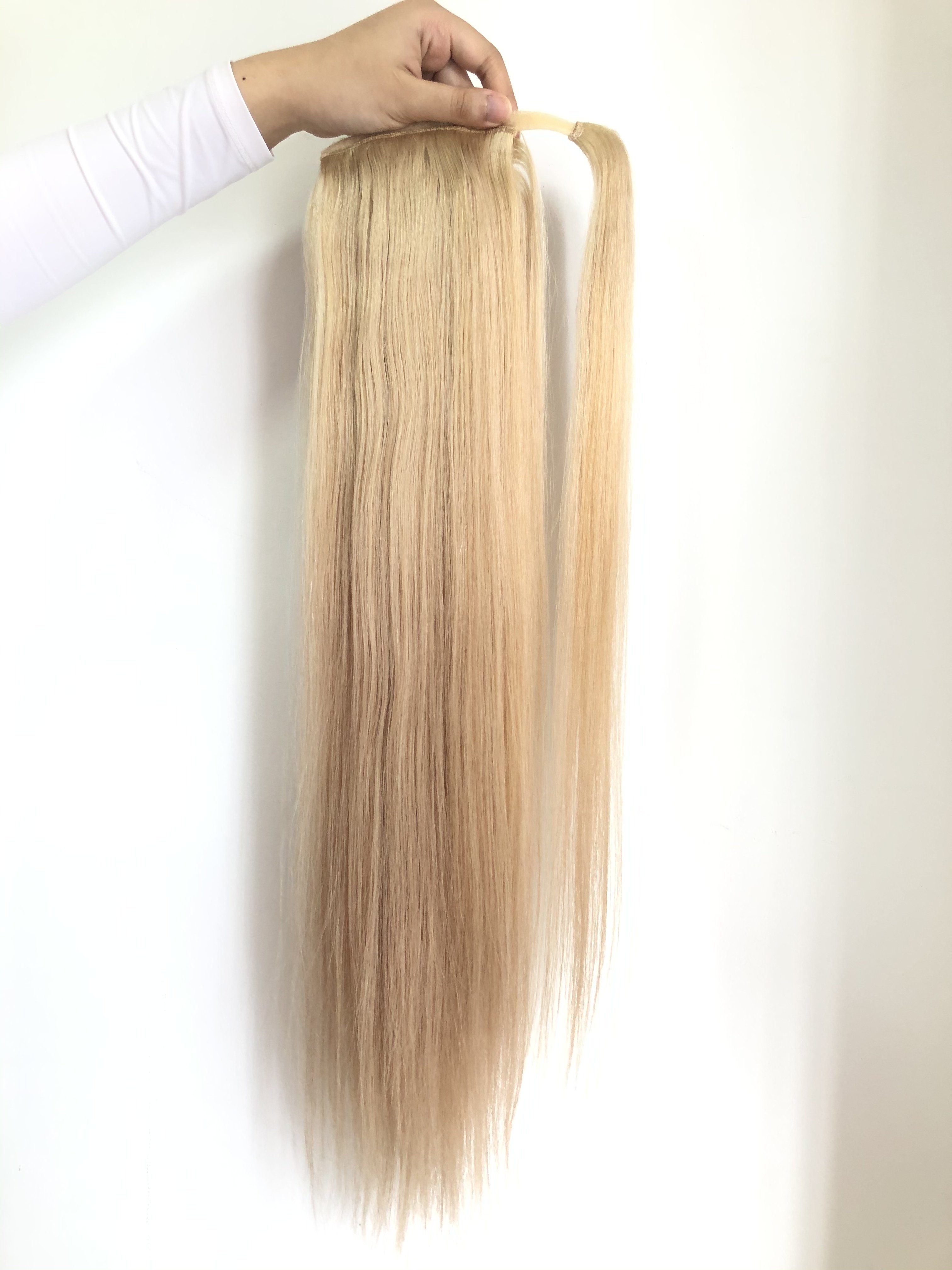 TP High Quality Straight Clip In Long Ponytail 100% Chinese Rmey Human Hair Extension