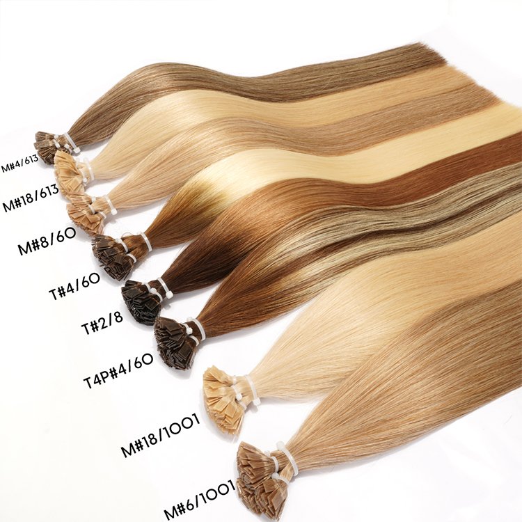 Wholesale Double Drawn Russian Remy Human Hair Extensions U Tip Flat Tip Keratin Hair Extensions