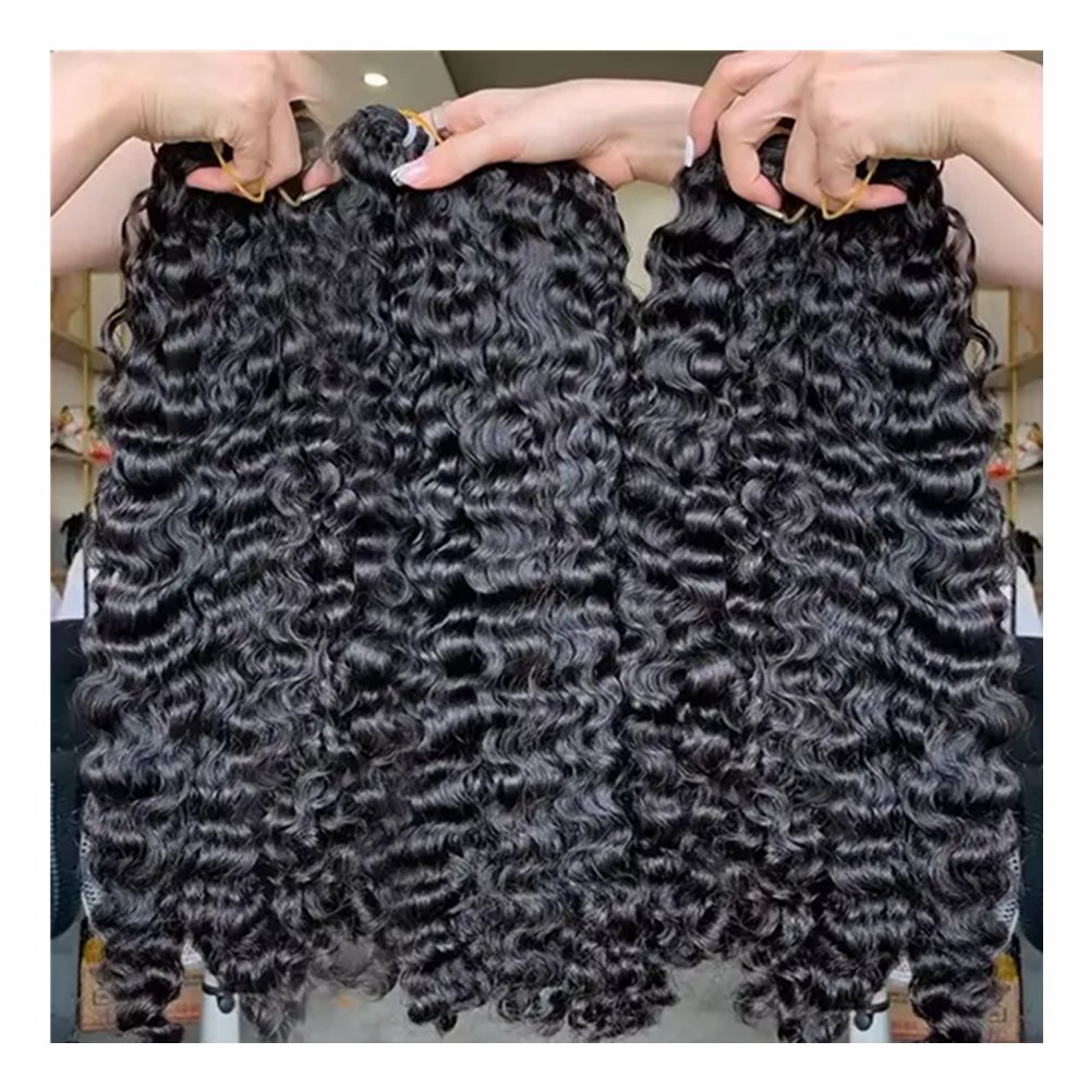Wholesale Straight Human Hair Extensions Raw Unprocessed Double Welf Drawn Virgin Indian Human Hair Vendor
