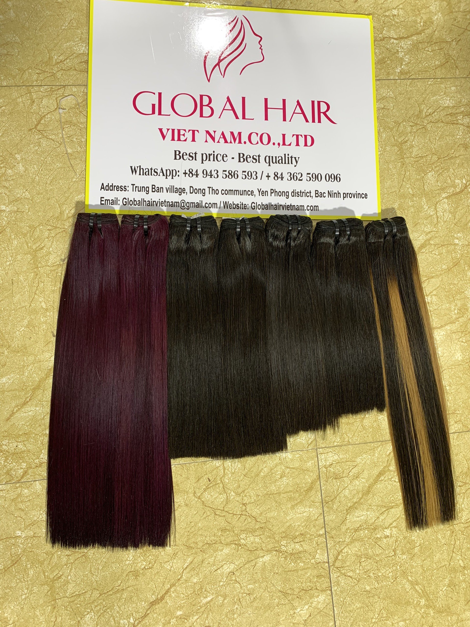 Vientamese Human Hair Straight Bundles Double Weft Extensions Natural hair human hair