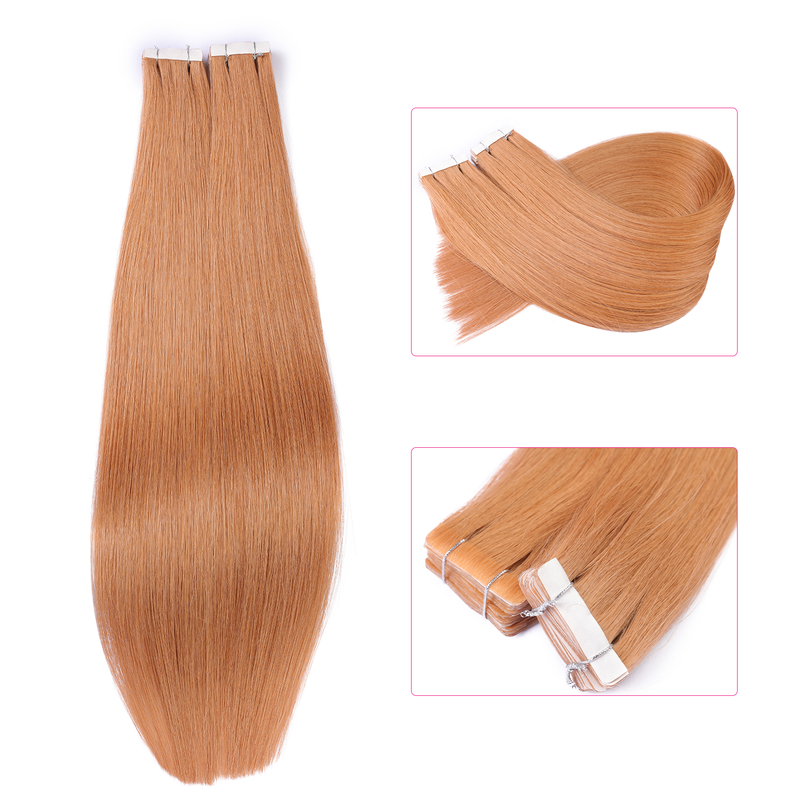 Invisible Tape In Human Hair Extension Injected Virgin Human Hair Tape Extensions Hair