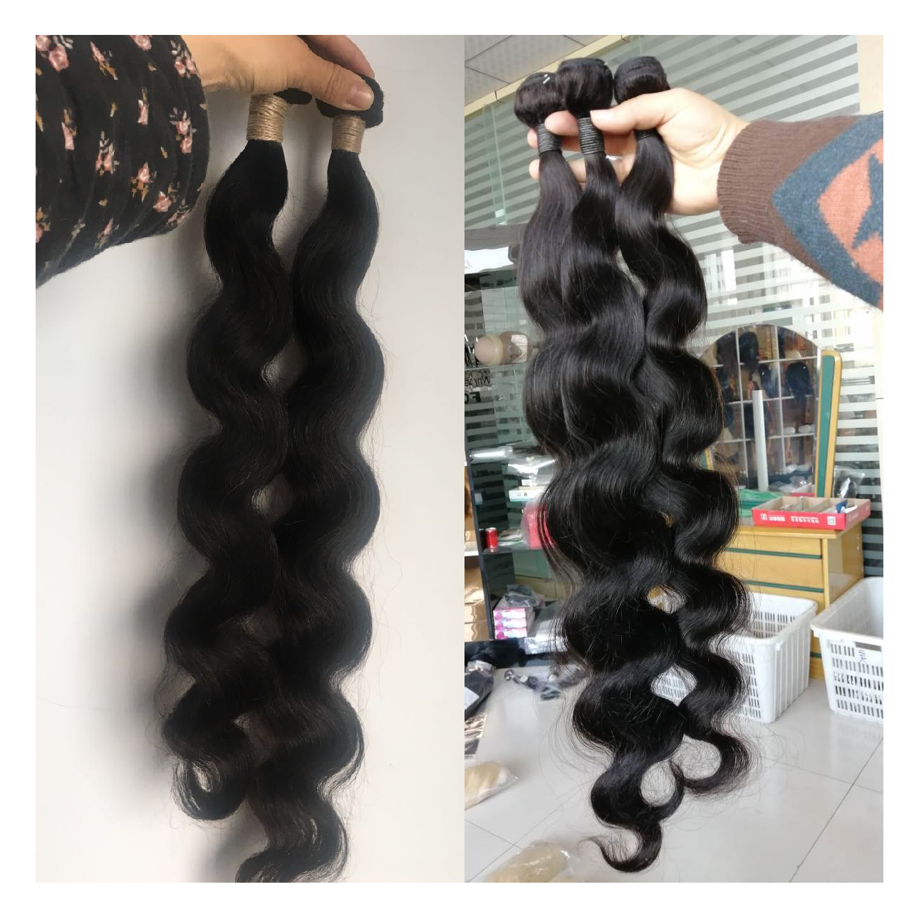 Natural Weft Human Hair Extension Wholesale Human Virgin Brazilian Hair 10A 12A Double Drawn Hair Body Wave Bundles