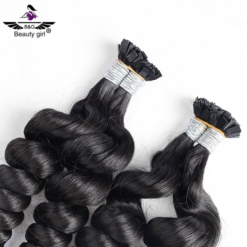 Kuwait Salon Unprocessed Hair K Tip Hair Extensions Brazilian Loose Wave 16 Inch I Tips Human Hair Extensions