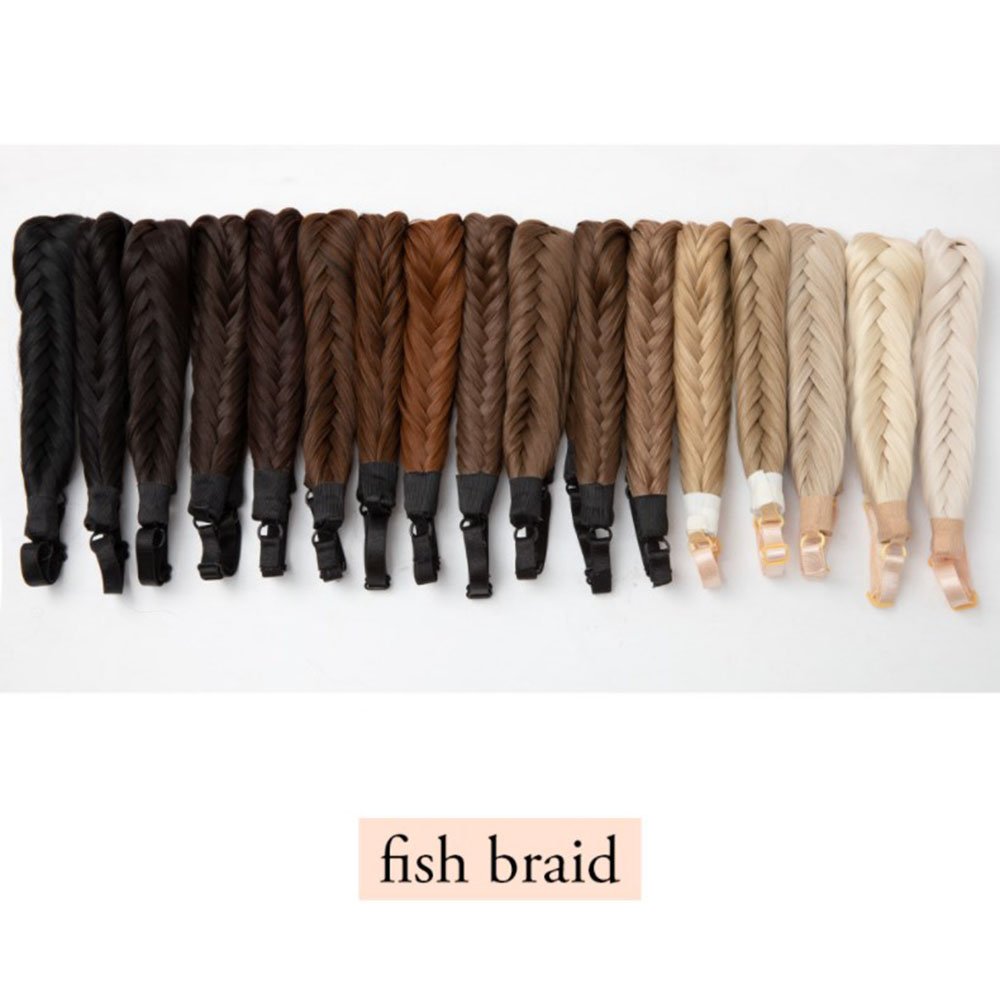 Synthetic Braided Headband Fluffy Elastic Hair Headband Braided Hair Wig For Female Wig Natural Hair