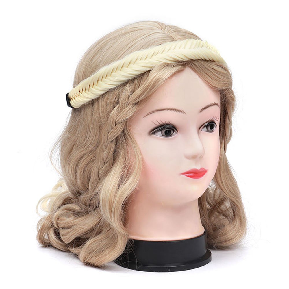 Synthetic Braided Headband Fluffy Elastic Hair Headband Braided Hair Wig For Female Wig Natural Hair