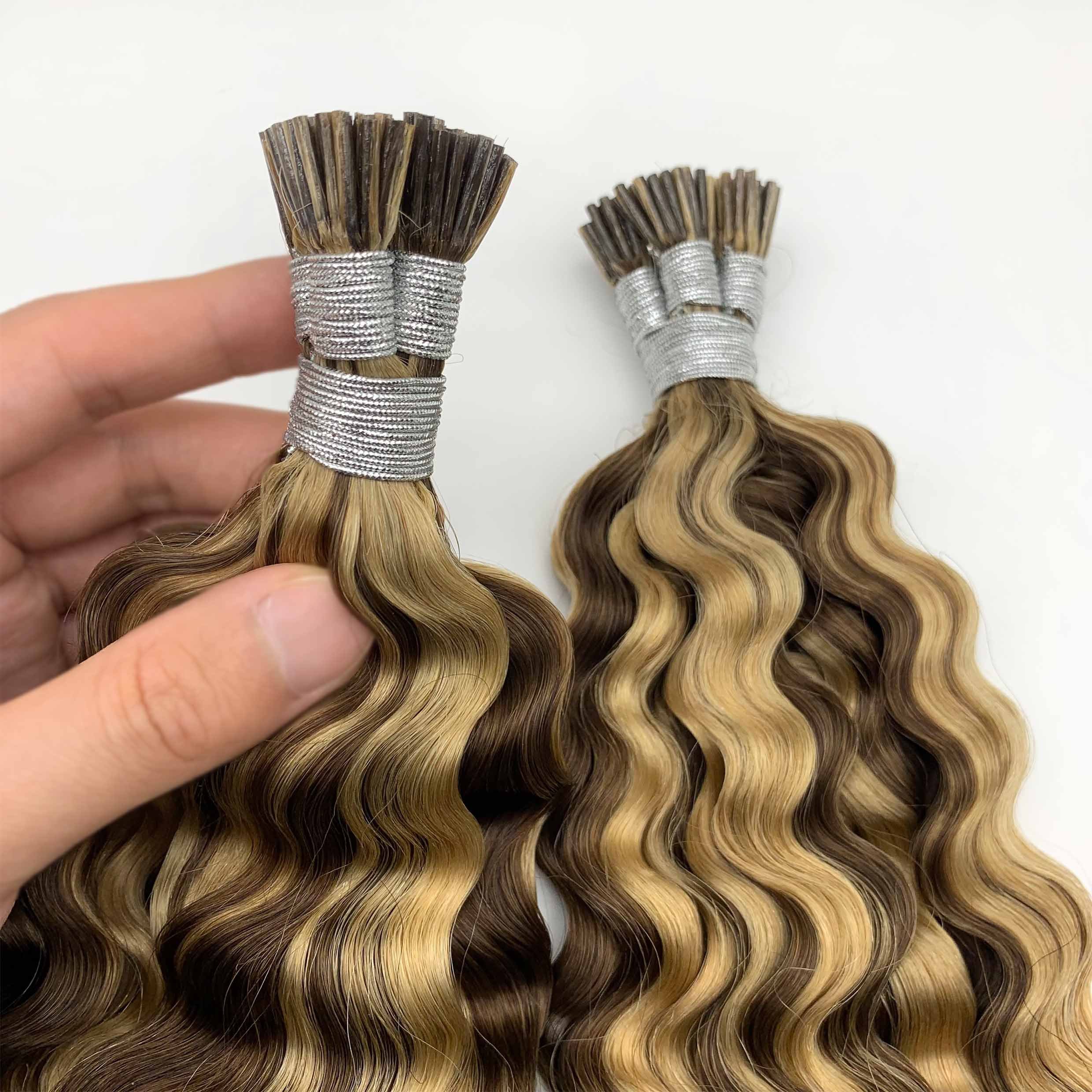 2024 Fasimei hot selling Wholesale pirces double drawn thick end cuticle intact Russian soft i tip human hair extensions