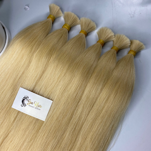 Virgin 100% Russian Human Hair Extensions Luxury No Tangle, Silk Hair The Best Supplier Ash Colored of Human Hair Vietnam