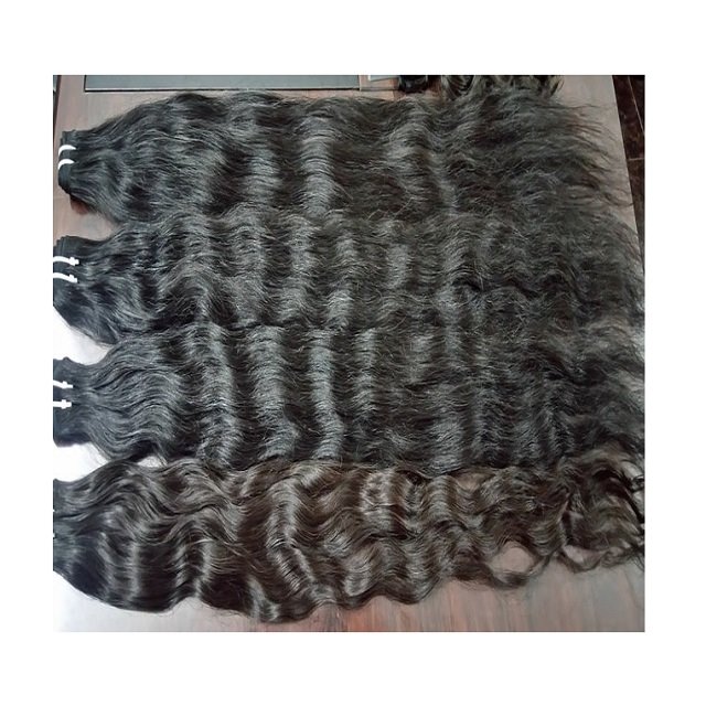Remy Natural Virgin Raw Unprocessed Wavy Human Hair Extensions in India