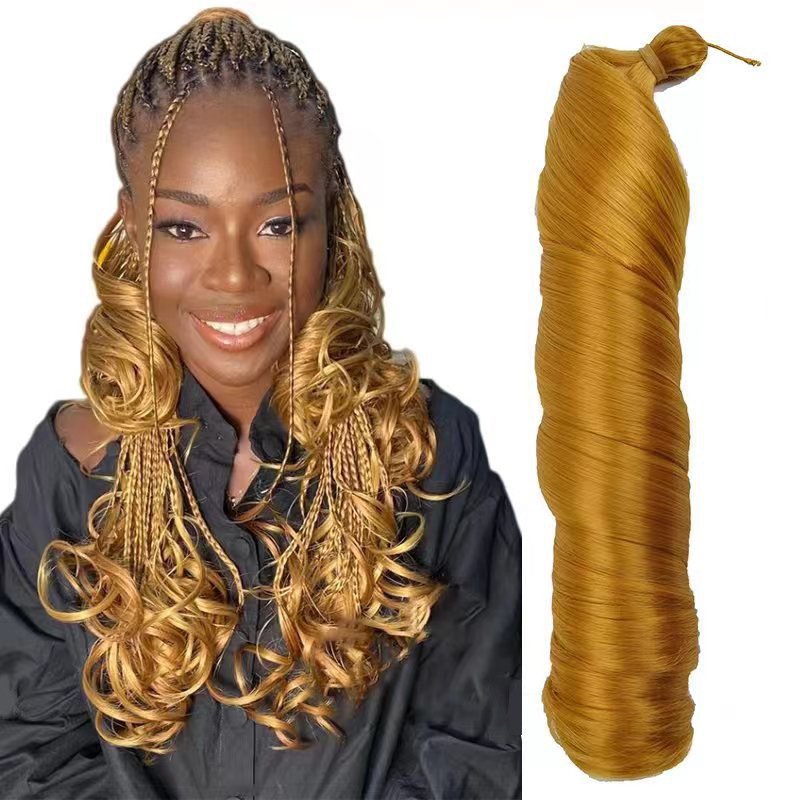 Wig Loose Crochet Braids Hair Extensions Natural Black Synthetic Hair for Women Long Curly Hair Weave for Braiding