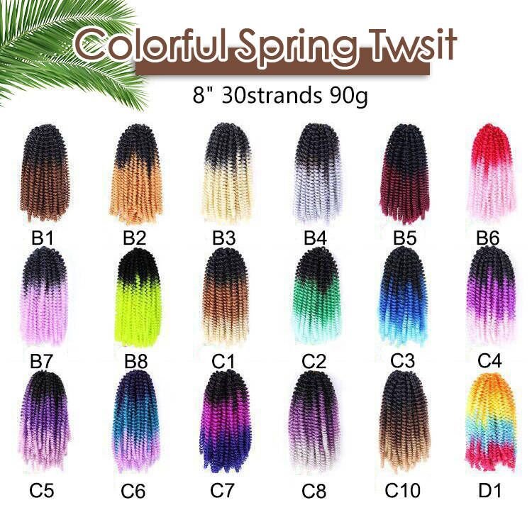 Synthetic Pink Ghana Twist Kinky Passion Spring Twist Hair Bulk Wholesale Braids 8 Inch Crochet Ombre Tgrey 12 Inch Blue B4