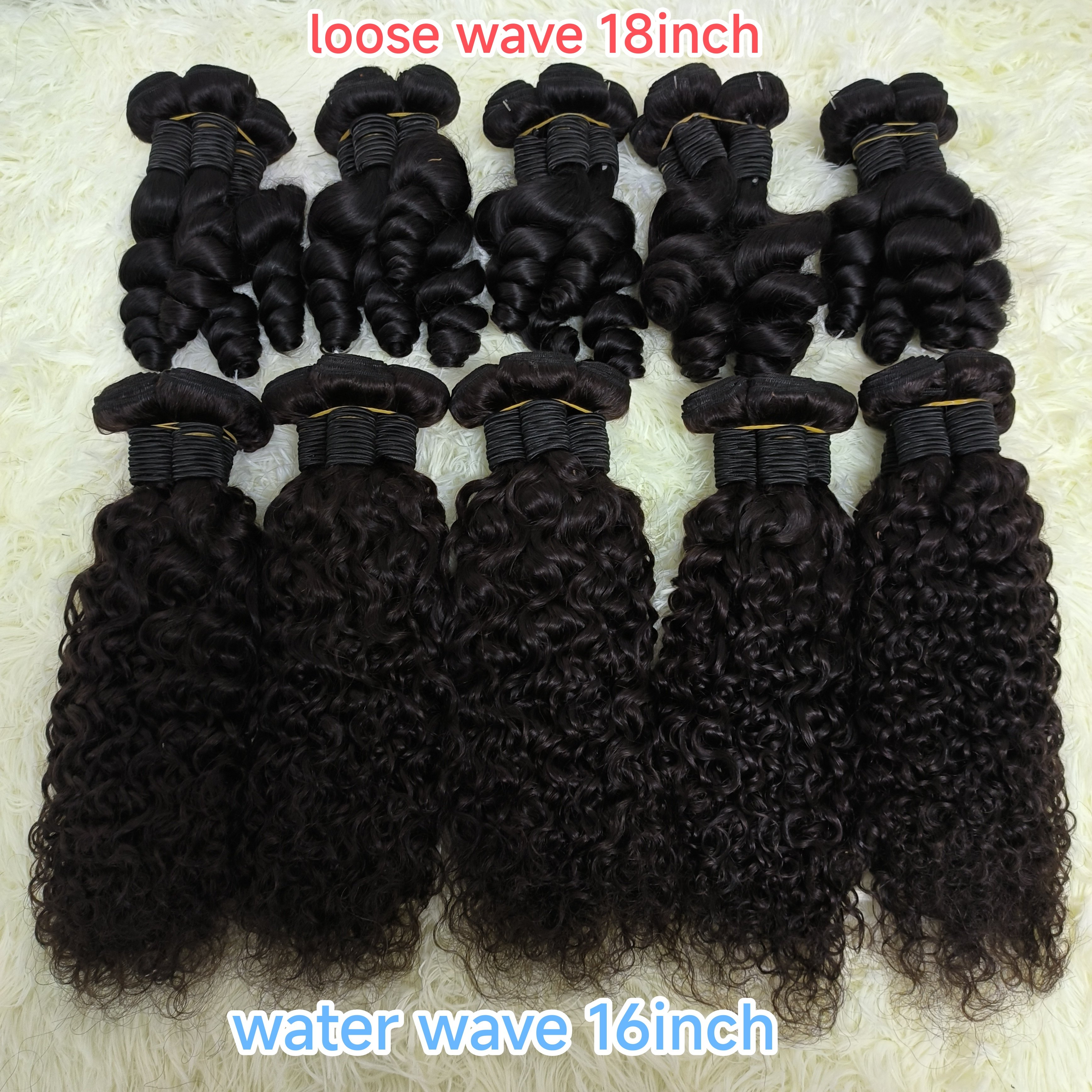 Letsfly Promotion Water Wave 26inch 20PCS Natural 100% Human Hair Bundles Wholesale 9A Grade Brazilian Raw Virgin Hair Extension