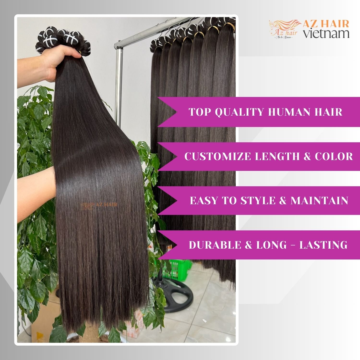 Wholesale Double Drawn Russian Cuticle Remy Hair Bundles Raw Unprocessed Virgin Human Hair Extensions Vietnamese Hair Supplier