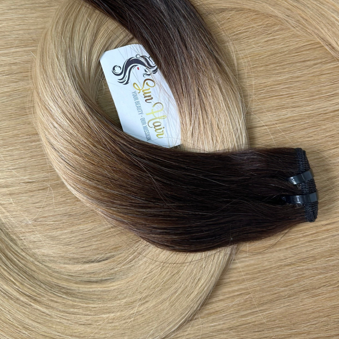 Sun Hair Company Wholesale Dark Roots Omre Silky Straight Weft Hair Bundles Double Drawn 100% Vietnamese Human Hair Extensions
