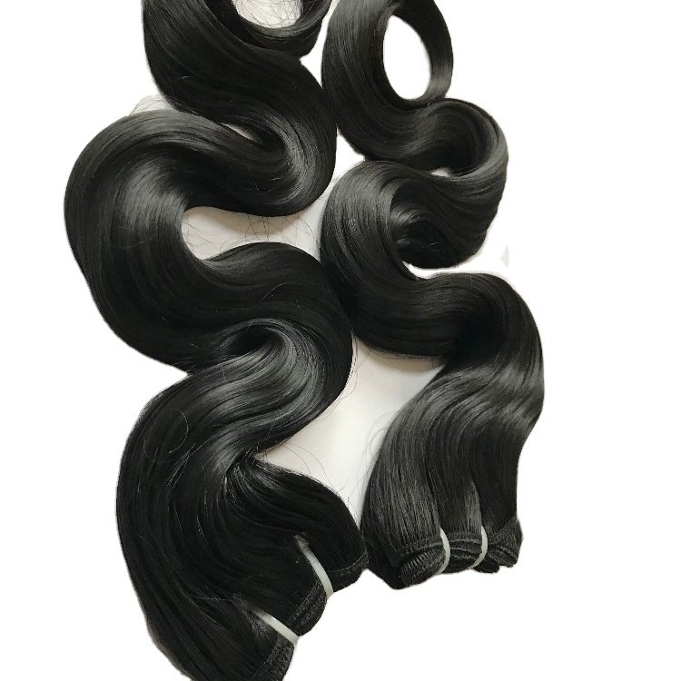 32 Inch Indian Raw Human Hair Extensions Cuticle Aligned Double Weft Wave Style with Lace Frontal Closure