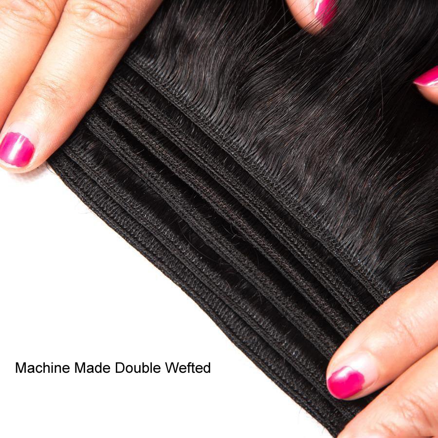 Clip in Human Hair Extensions Women Invisible Headband Wire for Black Raw Indian Kinky Straight Remy Hair Machine Double Weft