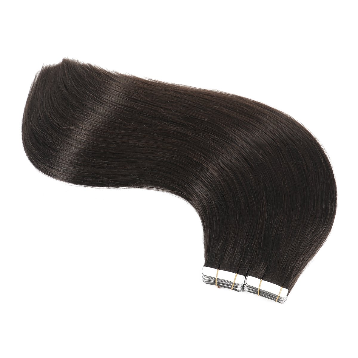 100% human hair wine-red color 20" length silky straight tape hair extension in stock
