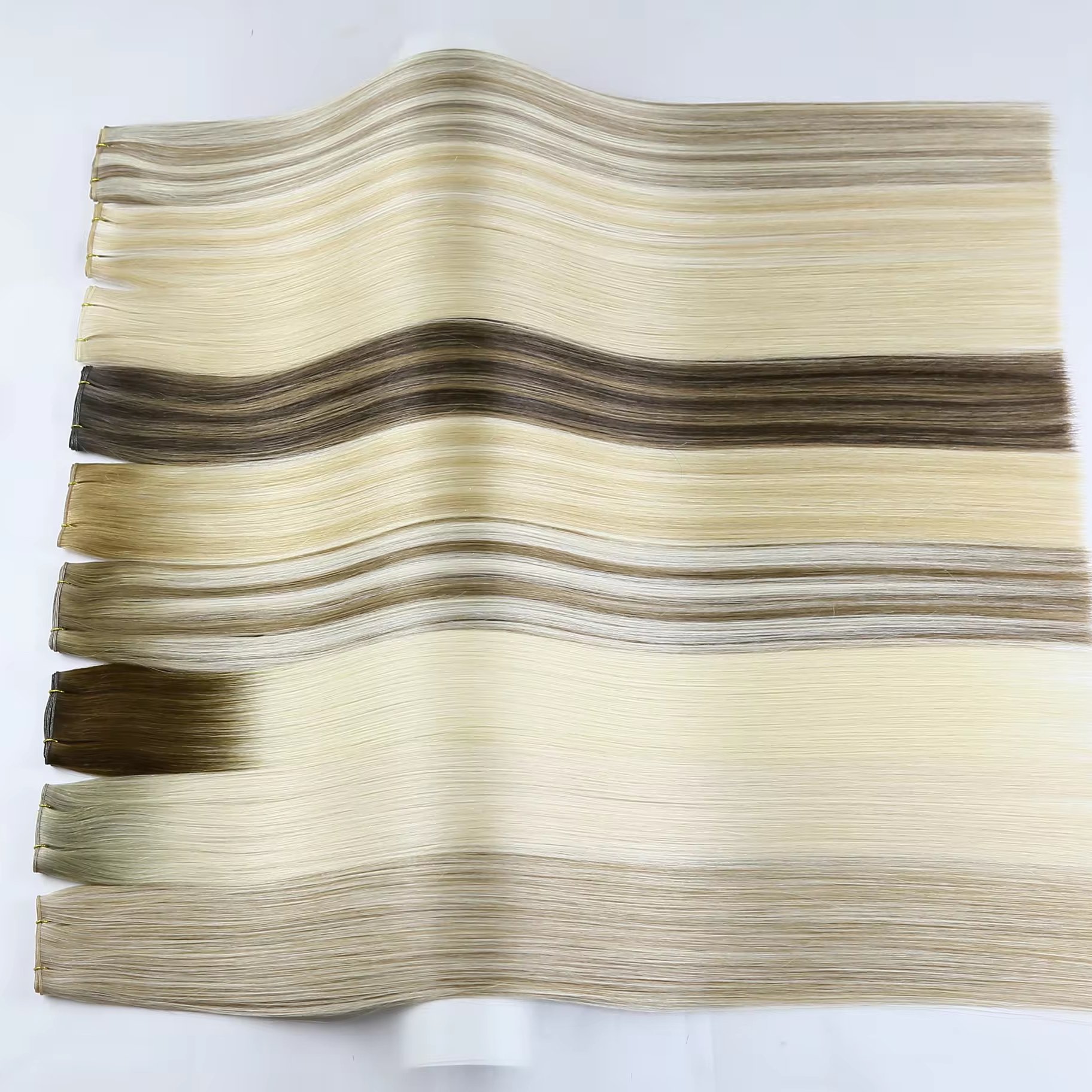 SHY Newest Double Layer Genius Weft Wholesale Price Human Hair Extensions Top Quality Genius Weft For White Womens