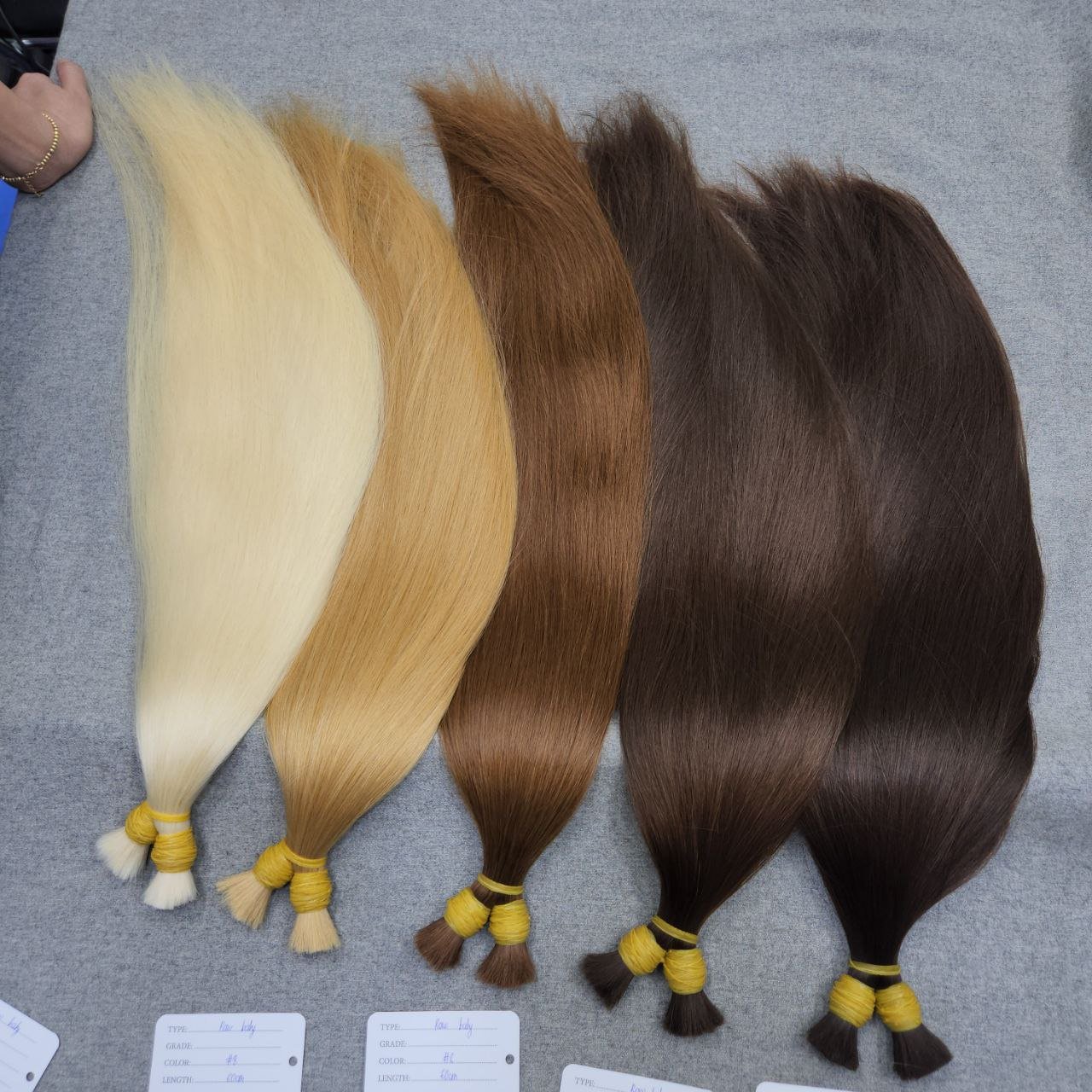 Vietnam Natural Human Hair Unprocessed Double Drawn Virgin Top Quality Bulk Hair For Sale