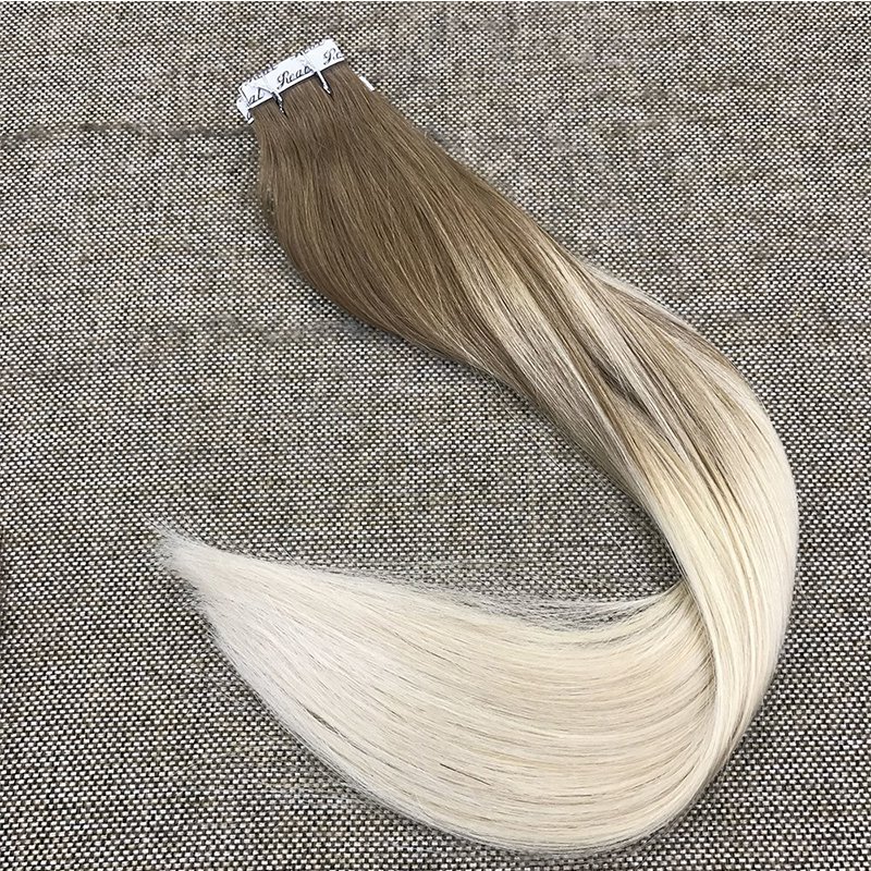Top Quality Double Drawn Remy Tape In Human Hair Extensions, Wholesale Invisible Cuticle Tape Hair Extension