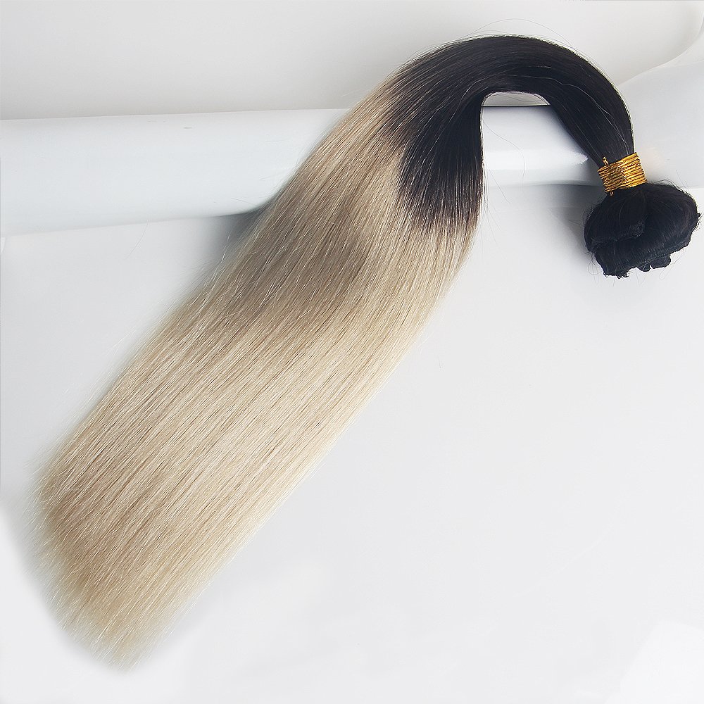 Cheap Ombre color Customized Double Drawn Wholesale Virgin remy Seamless Clip in hair 100 real European human hair Extensions