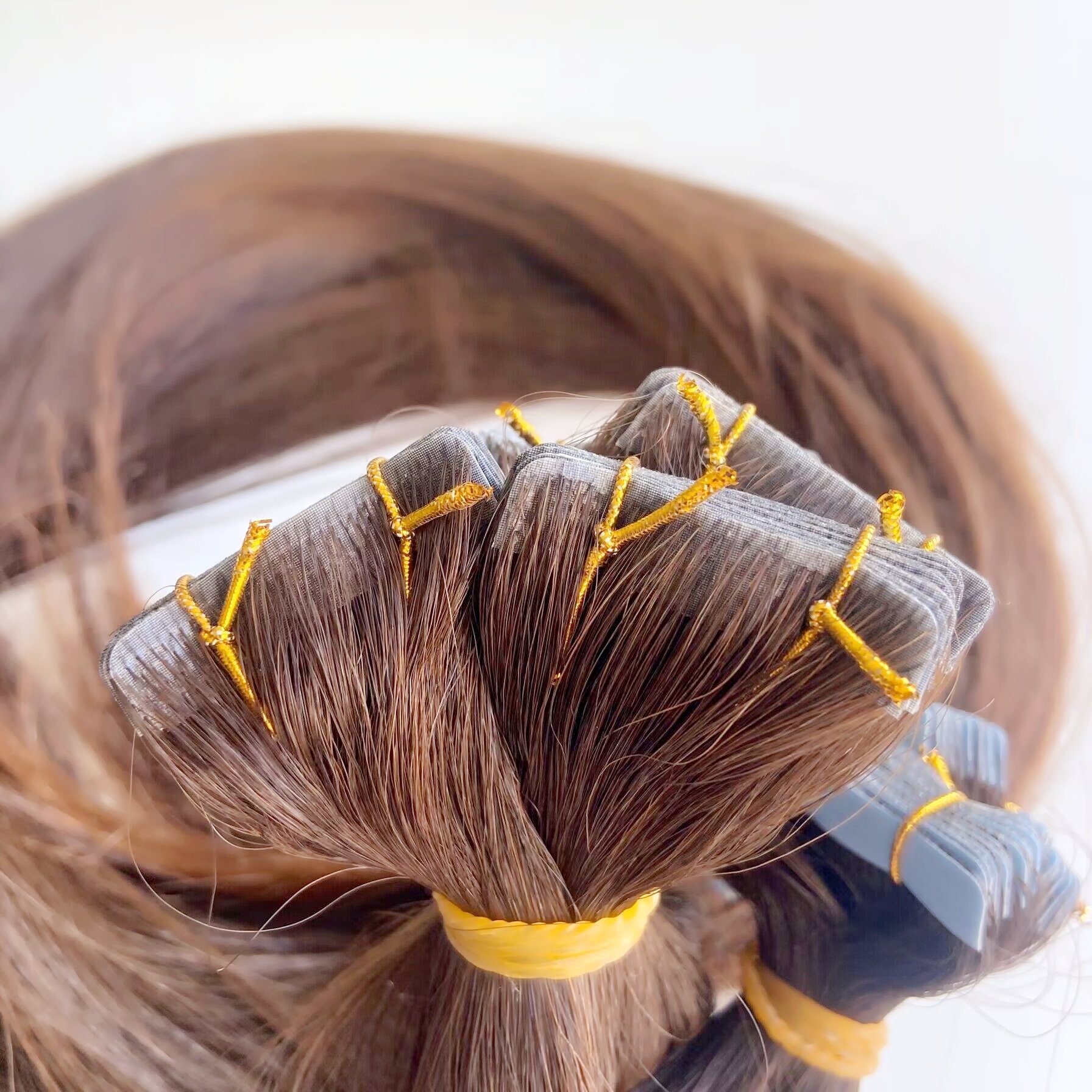 Wholesale Handtied Invisible Seamless Cuticle Aligned Injected Tape In Human Hair Extensions Injection Tape Hair Extension