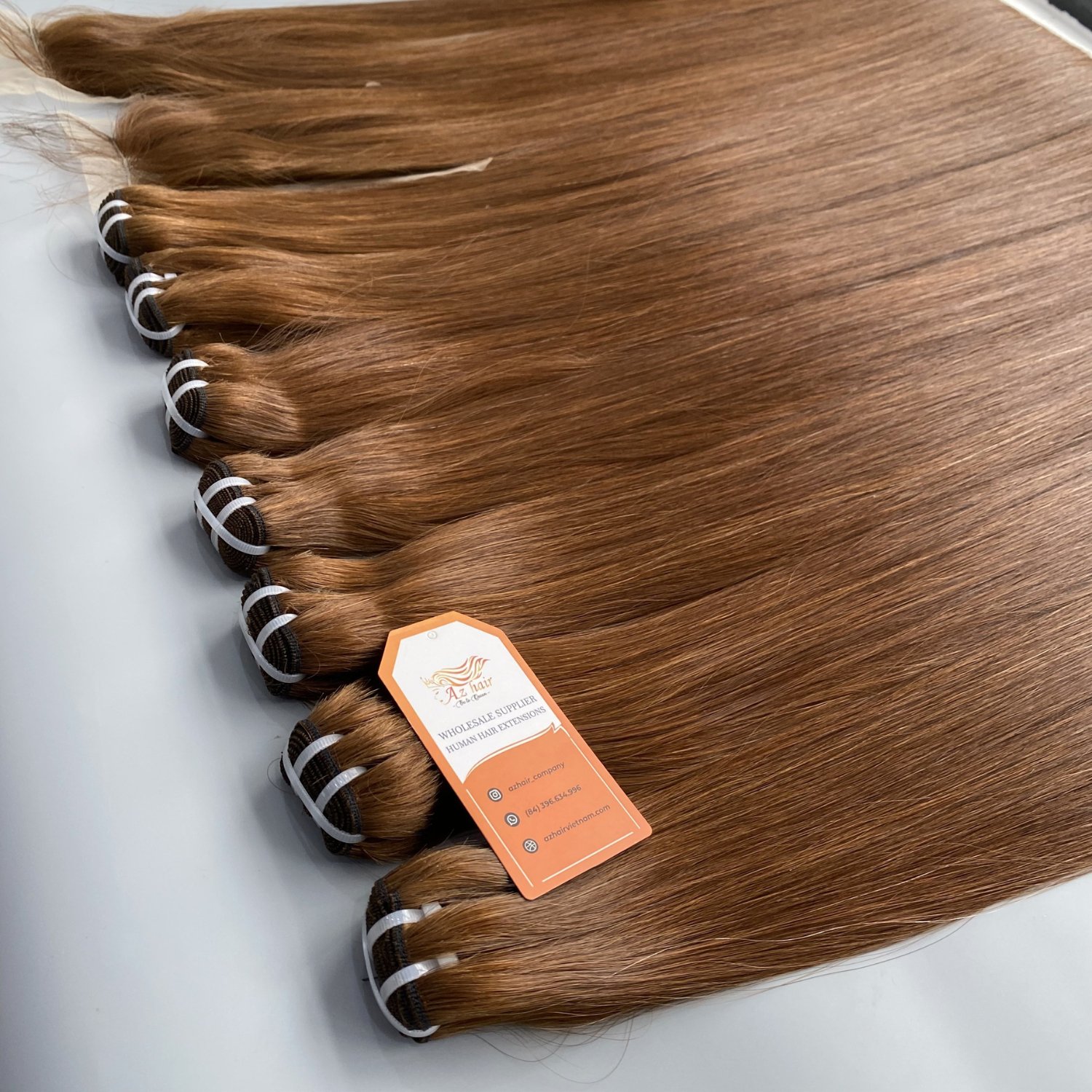 Wholesale Super Double Drawn Virgin Cuticle Aligned Straight Hair Extensions Customize Color Ready To Ship