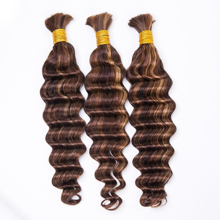 50g Bulk Raw Human Hair Vendor 26 Inches Deep Wave Bulk For Braiding Hair Unprocessed No Weft Bulk Hair Extension