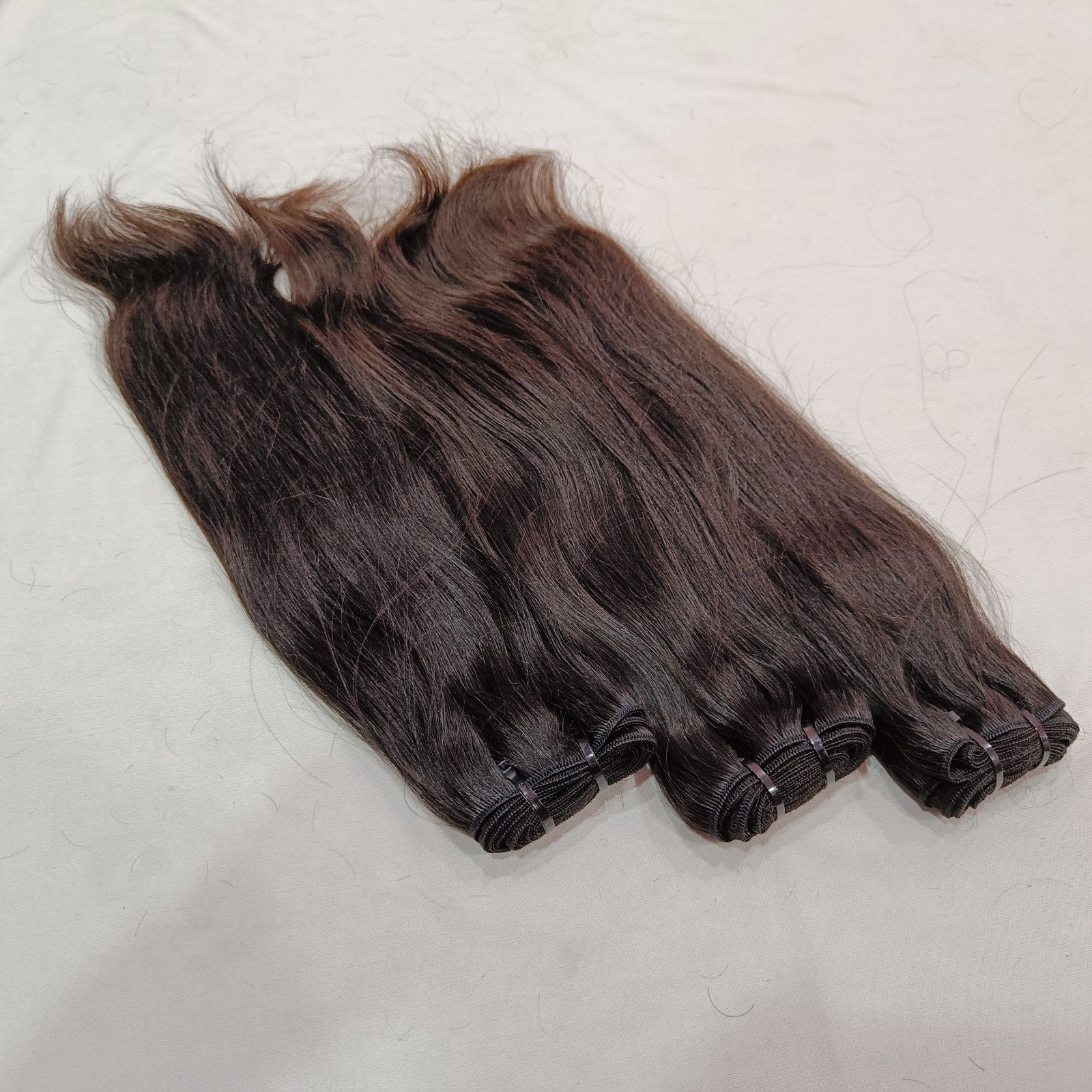 Premium Raw South Indian Human Hair Extensions - Unprocessed Virgin Hair for High-Quality Weaves & Custom Wigs, Soft & Lustrous