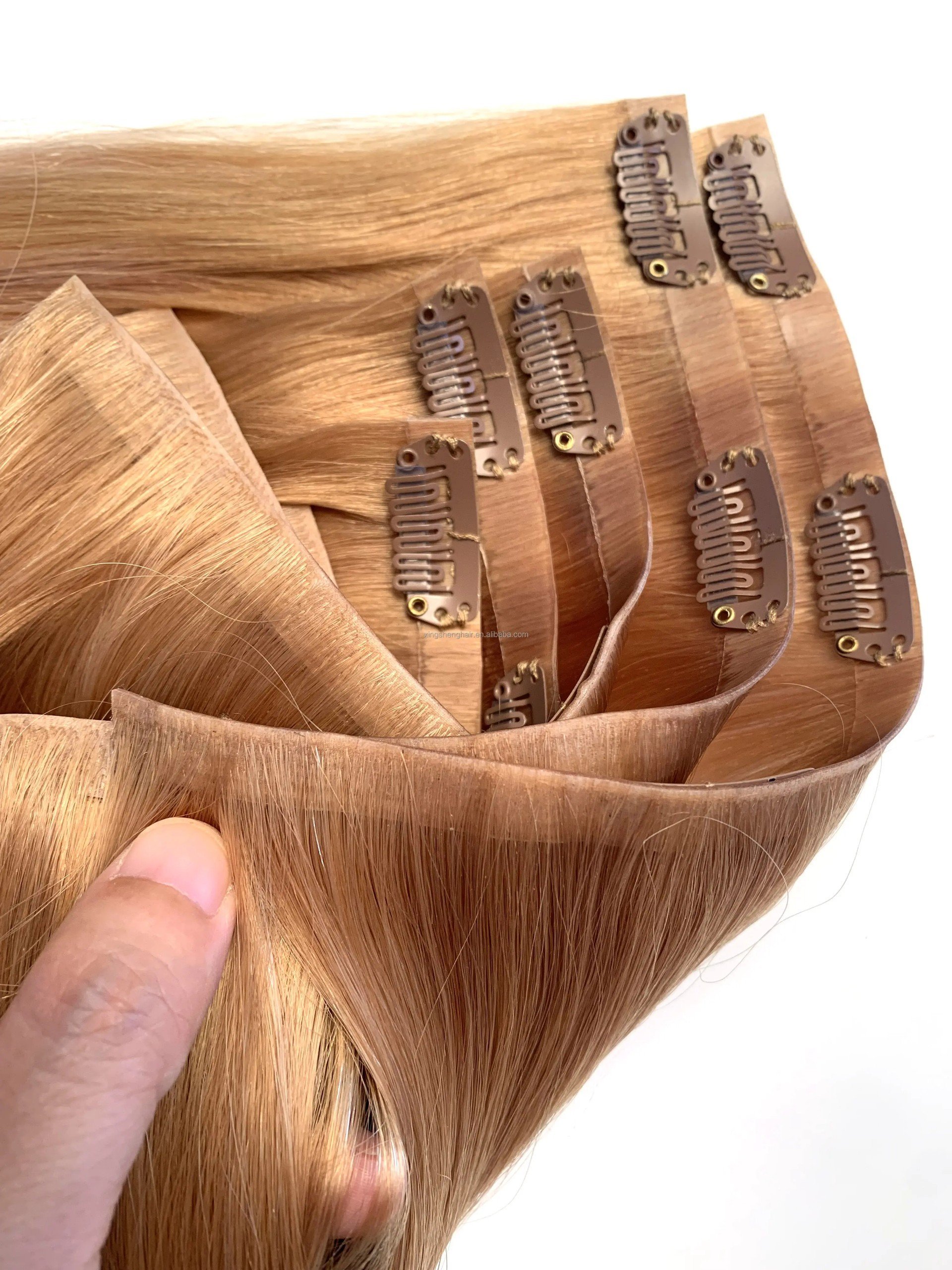 Thick Human Hair Extensions Clip Ins 100% Invisible Remy Clip In Hair Extension 20-40 inch Vietnamese raw human hair