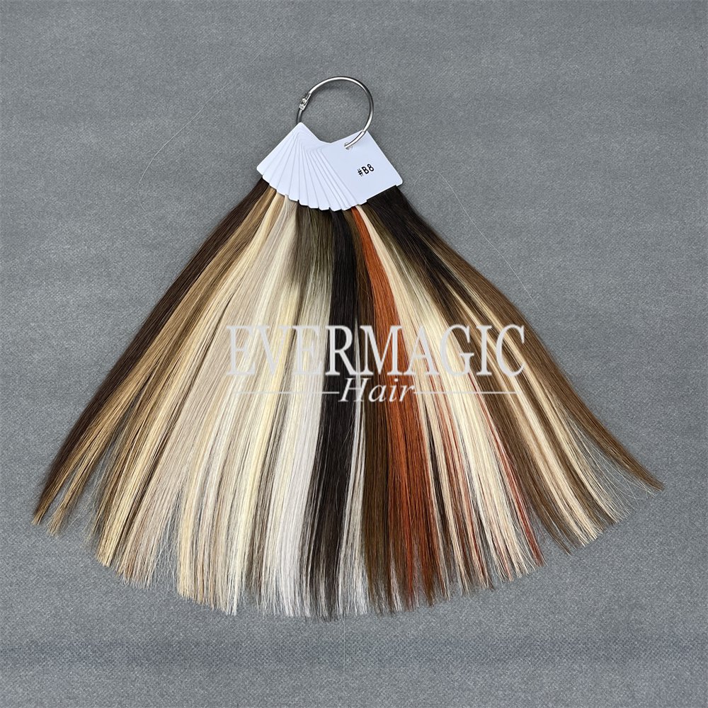 European human virgin color ring with ombre/ highlight/ balayage color for human hair extension wigs and topper