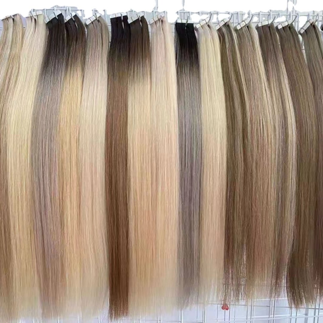 European human virgin color ring with ombre/ highlight/ balayage color for human hair extension wigs and topper