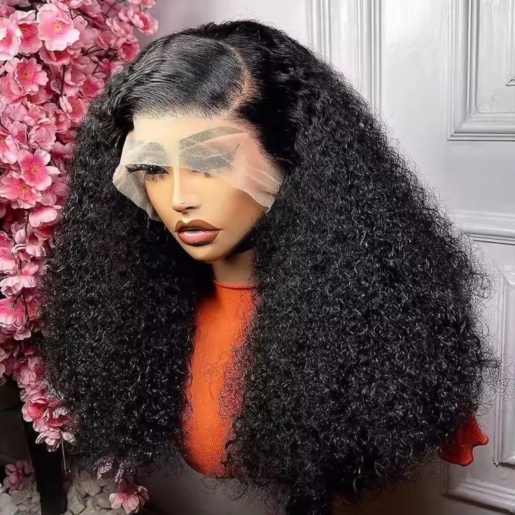 Brazilian Human Hair Lace Front Wig,Virgin Remy 100% Real Human Hair Wigs,Short Deep Wave Bob Wig Brazilian Kinky Curly Wave