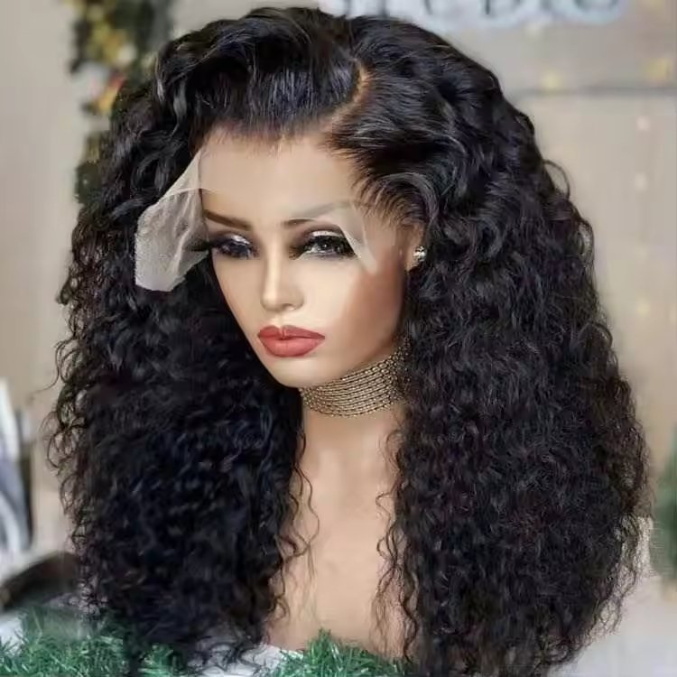 Brazilian Human Hair Lace Front Wig,Virgin Remy 100% Real Human Hair Wigs,Short Deep Wave Bob Wig Brazilian Kinky Curly Wave
