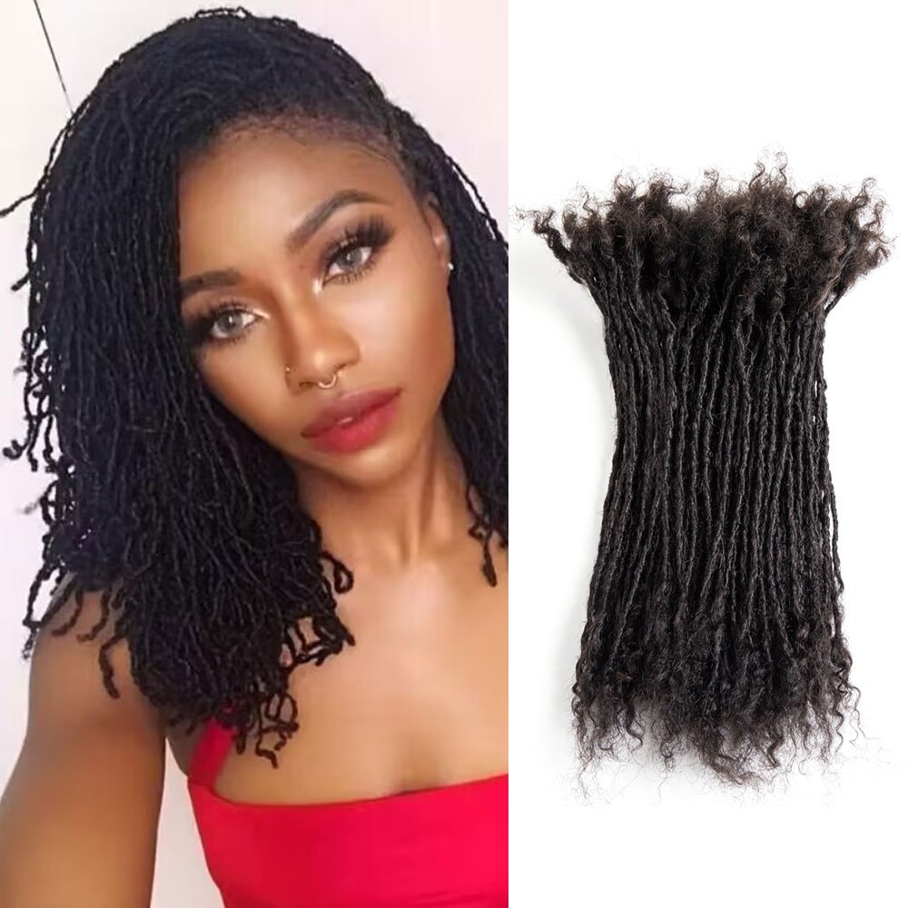 BLT 0.2cm 6-18inch super soft and tight dreadlock curly ends interlocked sister locs hair extensions for men/women