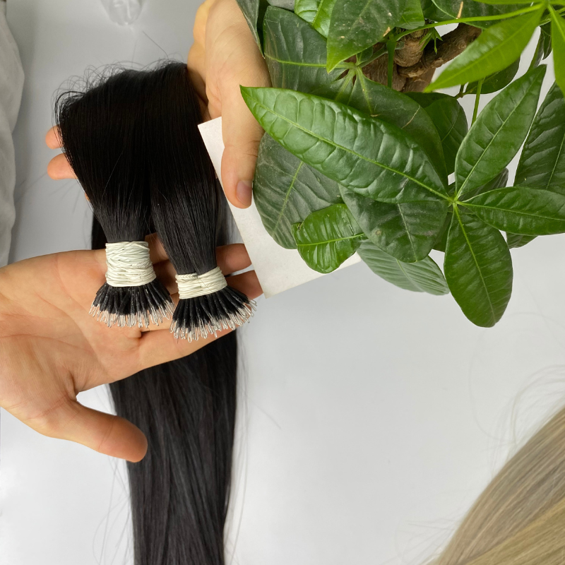Wholesale Hot Trending Raw Unprocessed Full Cuticle Aligned Nano Tip Keratin 100% Human Hair Extensions By Sun Hair Company
