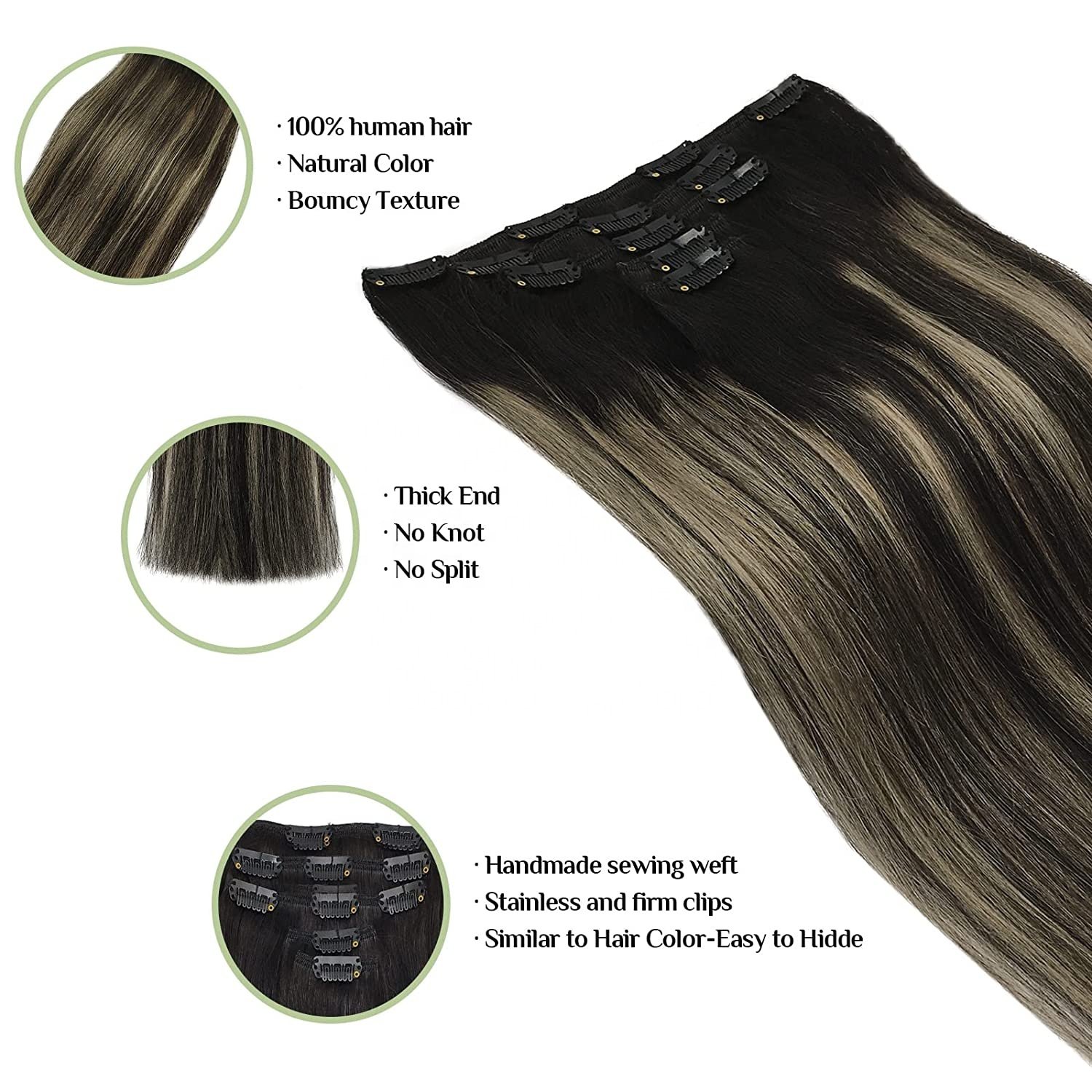 Top sale Clip In Hair Extensions 100% Human Hair,Clip Hair Extensions Natural Hair,Human Hair Extensions Clip In Hair Extension