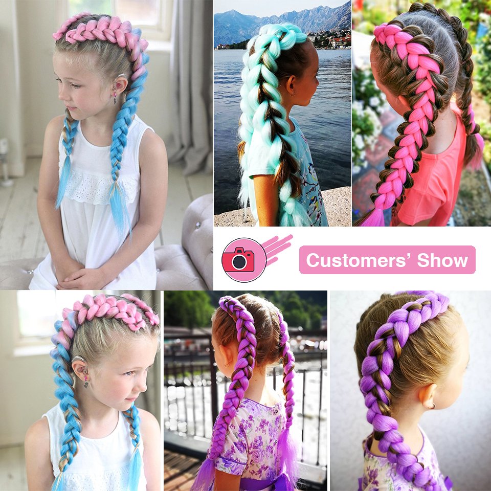 Jumbo Braid Hair Expression For Crochet Box Braids Synthetic Hair Extension Wholesale Pre Stretched Ombre Colored