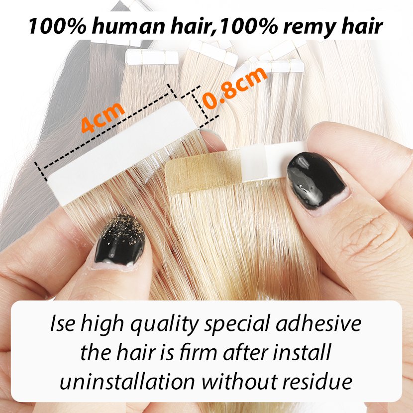 tape in hair extensions 100% human hair remy cuticle aligned virgin double drawn european invisible 1b tape hair extensions tape