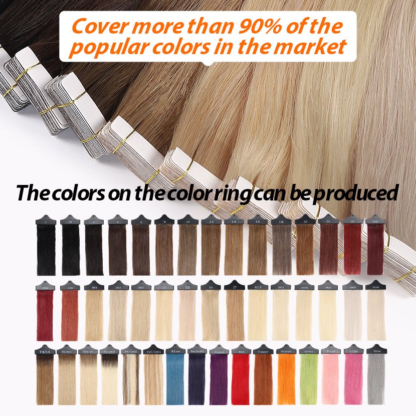 tape in hair extensions 100% human hair remy cuticle aligned virgin double drawn european invisible 1b tape hair extensions tape