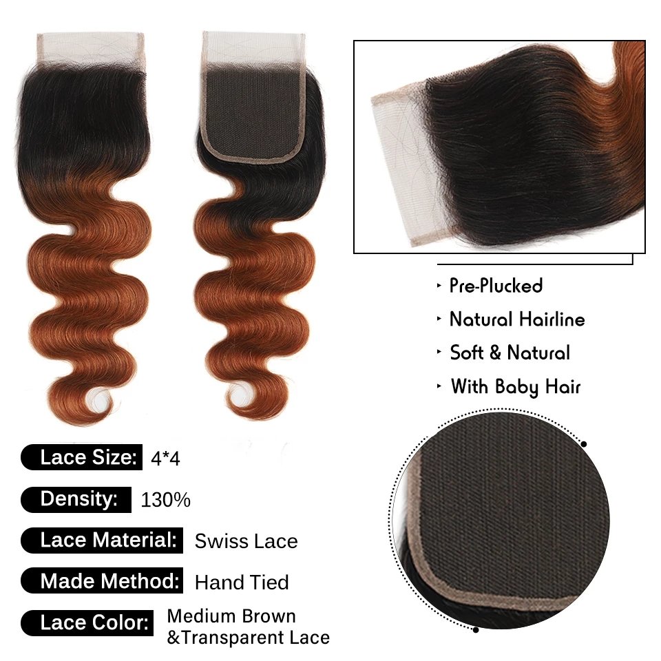 1b/30 Ombre Bundles Full Cuticle Body Wave 1bundle Brazilian Human Hair Weave Bundles 100% Virgin Human Hair Extensions