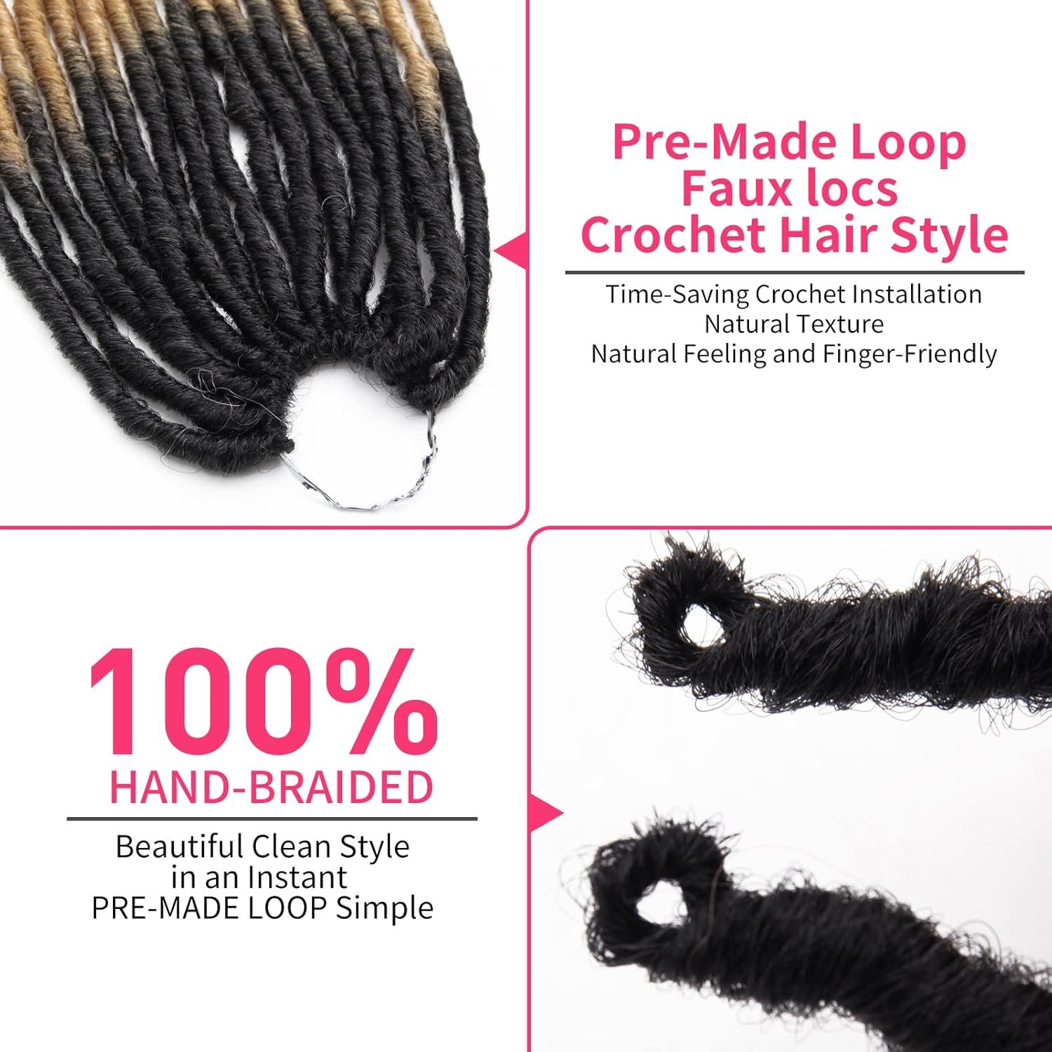 New Soft Locs Synthetic Crochet Braids for Black Women Natural Butterfly Locks Faux Locs Crochet Hair Extension