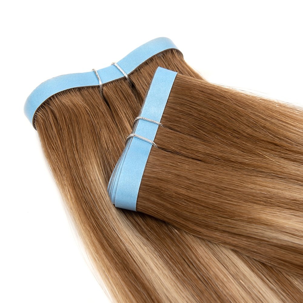 European Double Drawn pu skin weft Russian Human Hair Tape Injection Invisible Long Strip Weft Tape in Human Hair Extensions