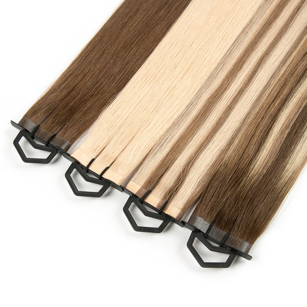European Double Drawn pu skin weft Russian Human Hair Tape Injection Invisible Long Strip Weft Tape in Human Hair Extensions