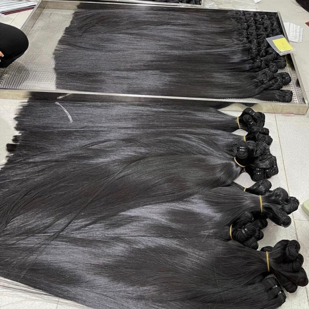 Human Hair Southeast Asian Hair Burmese Filipino Vietnamese Virgin Hair Extension Bundle Original Double Drawn Bone Straight 15A