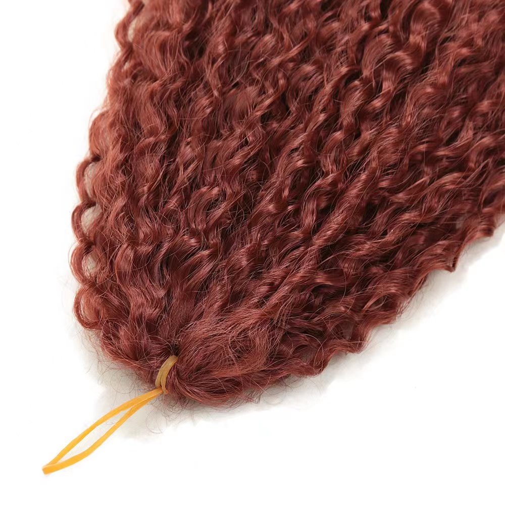 kinky curly crochet hair bulk 18inch 28inch length ombre color black grey red pink golden brown Brazilian braids