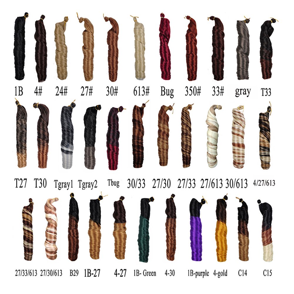 Answer Hair 22 Inch 150g Spiral Loose Body Wave Synthetic Braiding Hair Spiral French Curls Extensions for Woman